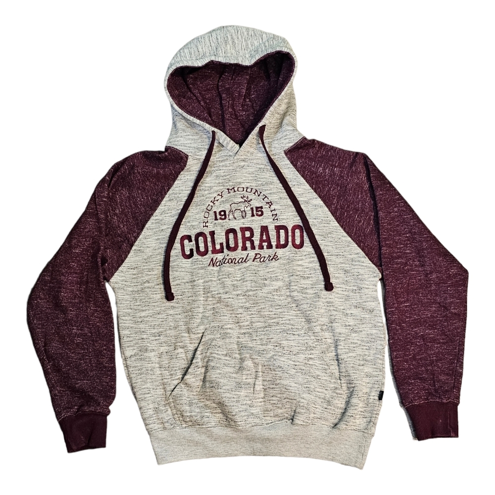 RW Ragwear USA Rocky Mountain Colorado Size Small Embroidered Long Sleeve Hoodie